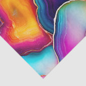 Regenboog Agate | Levendig Abstract Steenpatroon Tissuepapier (Detail)