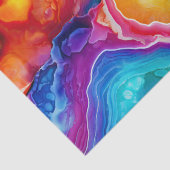 Regenboog Agate | Levendig Abstract Steenpatroon Tissuepapier (Detail)