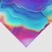 Regenboog Agate | Levendig Abstract Steenpatroon Tissuepapier (Detail)