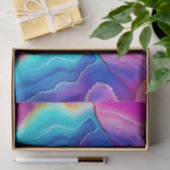 Regenboog Agate | Levendig Abstract Steenpatroon Tissuepapier (Geschenk)
