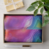 Regenboog Agate | Levendig Abstract Steenpatroon Tissuepapier (Geschenk)