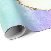 Regenboog Agate Pastel Nep Glitters Cadeaupapier (Rol Hoek)