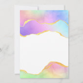 Regenboog Agate Steen Bruidsdouche Bingo Kaart (Achterkant)