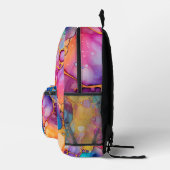 Regenboog Alcohol en Inkt Bubbelprint Rugzak (Rechts)