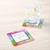 Regenboog Alcohol Inkt Waterverf  Kartonnen Onderzetters (Insitu)