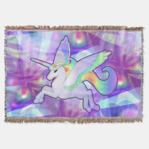 Regenboog Alicorn Deken