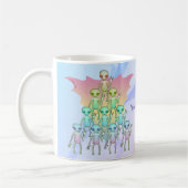 Regenboog Alien Koffiemok (Links)