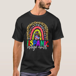 Regenboog Alle landen vlaggen nationale hispanisch T-shirt