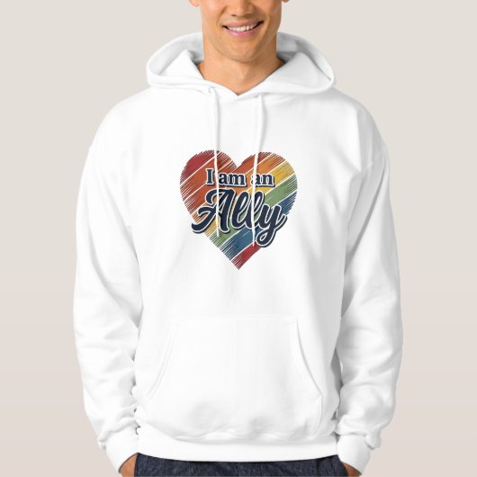Regenboog Ally Heart Vector T-shirt Ontwerp_1 (Voorkant)