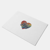 Regenboog Ally Heart Vector T-shirt Ontwerp_1 Deurmat (Schuin)