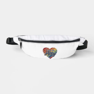 Regenboog Ally Heart Vector T-shirt Ontwerp_1 Heuptasje