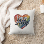 Regenboog Ally Heart Vector T-shirt Ontwerp_1 Kussen (Deken)