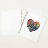 Regenboog Ally Heart Vector T-shirt Ontwerp_1 Planner (Display)