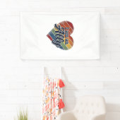 Regenboog Ally Heart Vector T-shirt Ontwerp_1 Spandoek (Insitu)