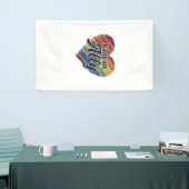 Regenboog Ally Heart Vector T-shirt Ontwerp_1 Spandoek (Beurs)