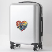 Regenboog Ally Heart Vector T-shirt Ontwerp_1 Sticker (Koffer)