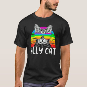 Regenboog Ally Kat Lgbt Gay Pride Vlag Hart Mannen T-shirt