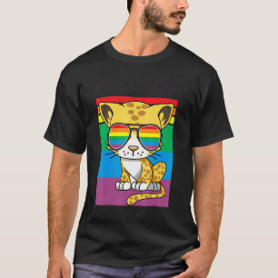 Regenboog Ally Kat Lgbt Gay Pride Vlag Hart Mannen T-shirt