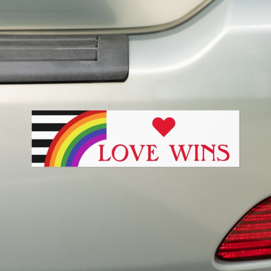 Regenboog Ally Pride Vlag Bumpersticker (Op auto)