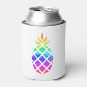 Regenboog Ananas Waterverf Tropisch Kleurrijk Blikjeskoeler (Blikje Voorkant)