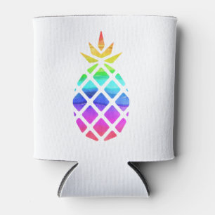 Regenboog Ananas Waterverf Tropisch Kleurrijk Blikjeskoeler