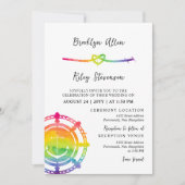 Regenboog Anker Touw Hart Nautische LGBT Bruiloft Kaart (Voorkant)