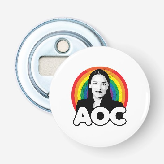 Regenboog AOC Button Flesopener (Voorkant)