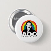 Regenboog AOC Ronde Button 5,7 Cm (Voorkant /achterkant)