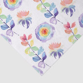 Regenboog Aquarel Bloemen Tissuepapier  (Detail)