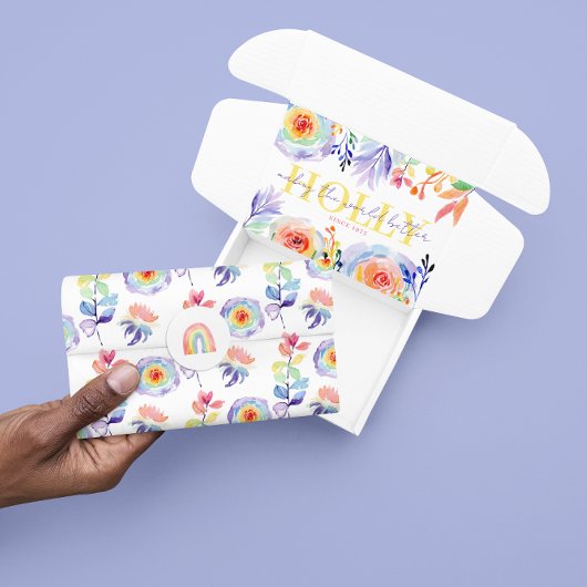 Regenboog Aquarel Bloemen Tissuepapier 