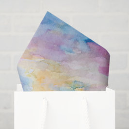 Regenboog Aquarel Decoupage Papier, Verjaardag Tissuepapier