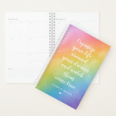 Regenboog Aquarel Dromen Komen Uit Citaat Planner (Display)