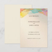 Regenboog Aquarel Save The Date Kaart (Voorkant / Achterkant)