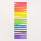 Regenboog Aquarel Script Monogram Naam Yogamat (Achterkant)