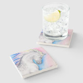 Regenboog Arabisch Paard Stenen Onderzetter (Zijkant)