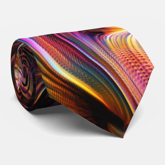 Regenboog Art 4 Stropdas (Opgerold)