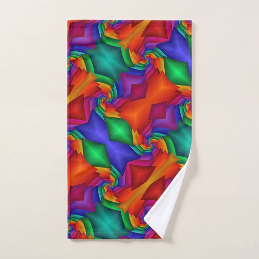 Regenboog art deco bad handdoek (Handdoek)