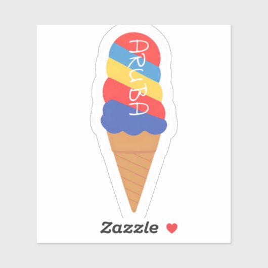 Regenboog aruba kegel sticker (Vel)