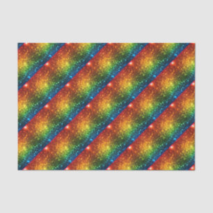 Regenboog Astrale Glitter Alleen Liefde Is Echt Tissuepapier