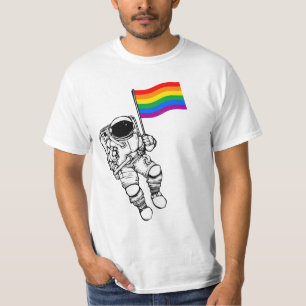Regenboog Astronaut T-shirt