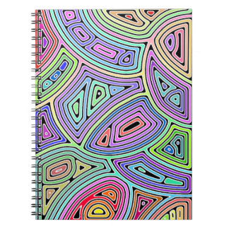 regenboog asymmetrische abstracte vormen 2 notitieboek