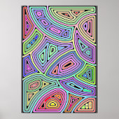 Regenboog asymmetrische abstracte vormen 2 poster (Voorkant)