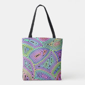 Regenboog asymmetrische abstracte vormen 2 tote bag (Achterkant)