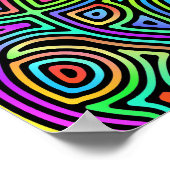 regenboog asymmetrische abstracte vormen poster (Hoek)