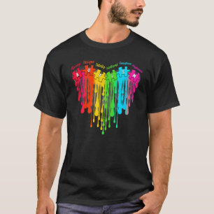 Regenboog Autisme Bewustzijn Maand Puzzel Hart Aut T-shirt