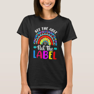 Regenboog Autisme Bewustzijn Zie Vaardigheid Niet T-shirt