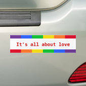 Regenboog autosticker bumpersticker (Op auto)