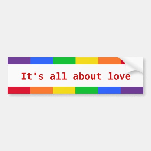 Regenboog autosticker bumpersticker (Voorkant)