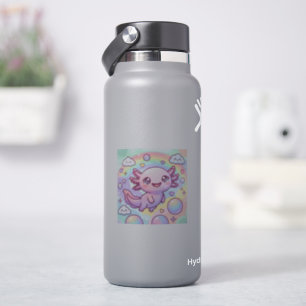Regenboog Axolotl Dromen Sticker