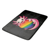 Regenboog Axolotl Hart Pride Amfibie Badmat (Gekanteld)